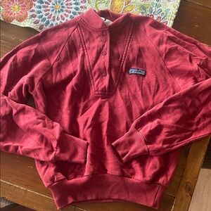 Patagonia youth Crimson Snap-Placket Crewneck Sweatshirt